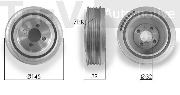 TREVI AUTOMOTIVE Piedziņas skriemelis, Kloķvārpsta PC1041